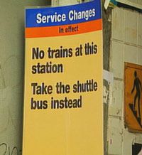 The sign that strikes fear in subway riders' hearts, from My Fox NY